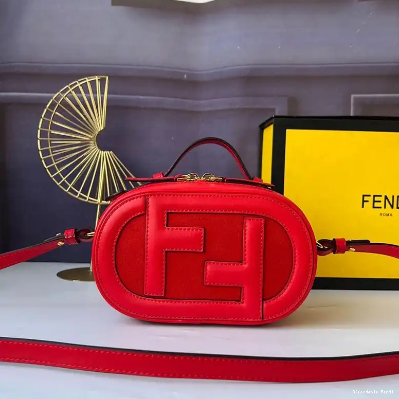 Affordable Mini Case In Leather O'Lock Camera Calf Red Fendi 0509